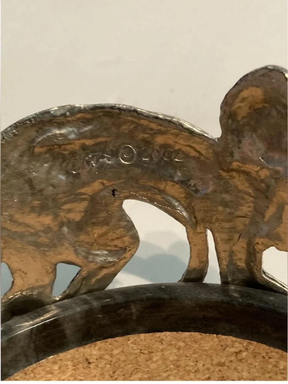 Vintage Arthur Court Monkey Wine Champagne Bottle Coaster Limited Edition 2002